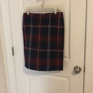 Plaid Pencil Skirt
